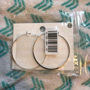 Oversized Silver Hoop Earrings